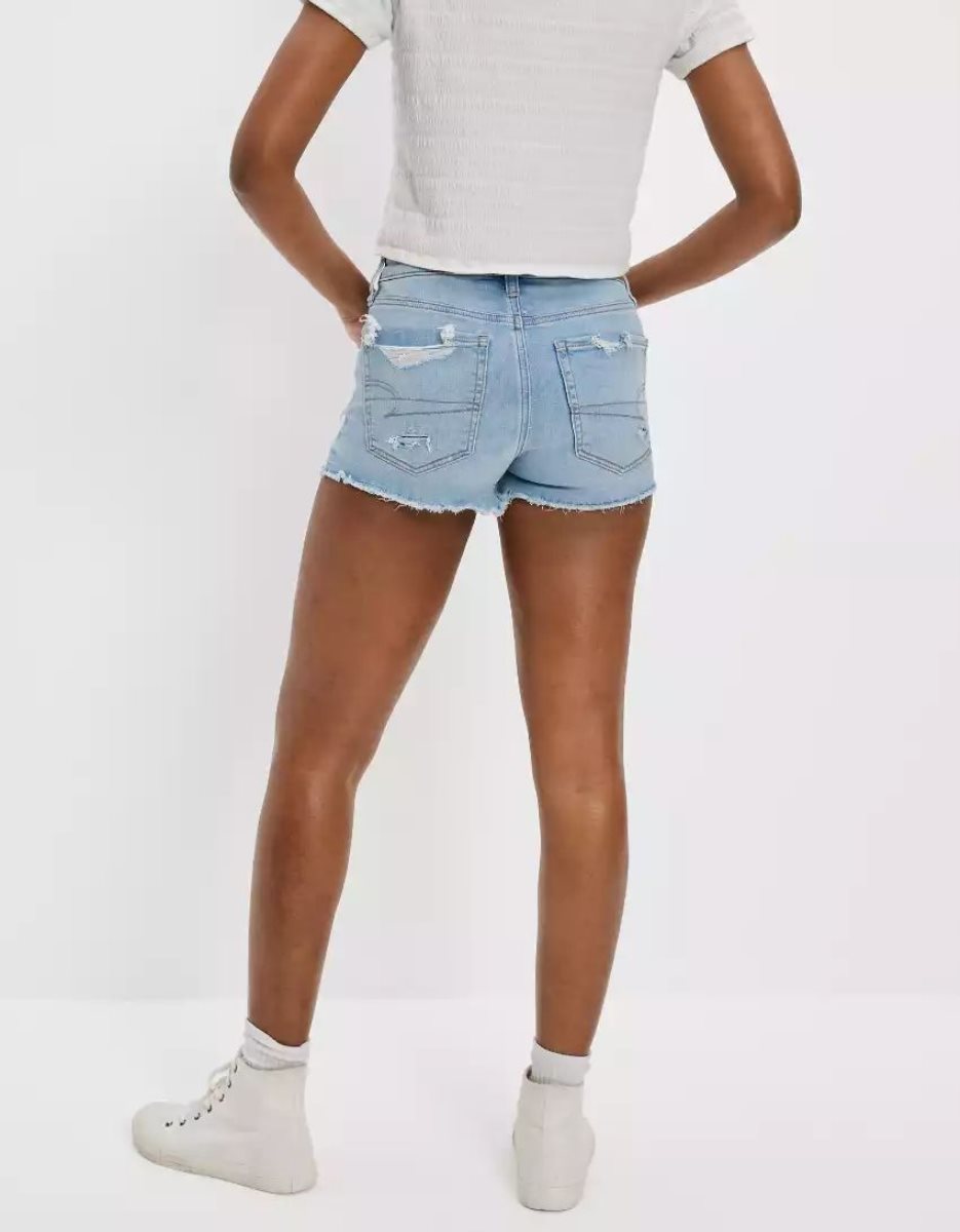 Shorts American Eagle AE Ne(x)t Level High-Waisted Denim Indigo Clair Femme | HXA-18498015